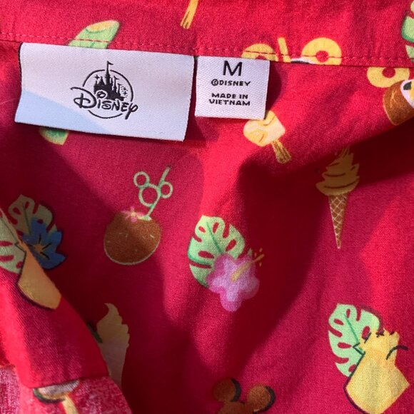 Disney Parks Aloha Polynesian Snacks & Treats Button Down Shirt Size Medium - Picture 4 of 4